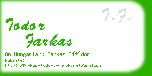 todor farkas business card